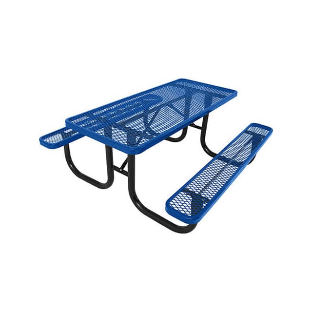 PBK238-EV8-BLU 8' PICNIC TABLE, STEEL, BLUE