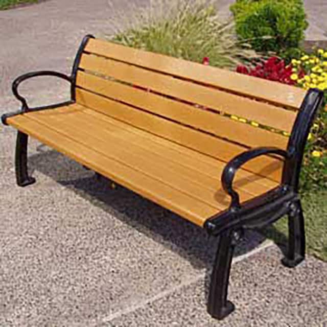 PB 8CEDBFHER HERITAGE BENCH, RECYCLED PLASTIC