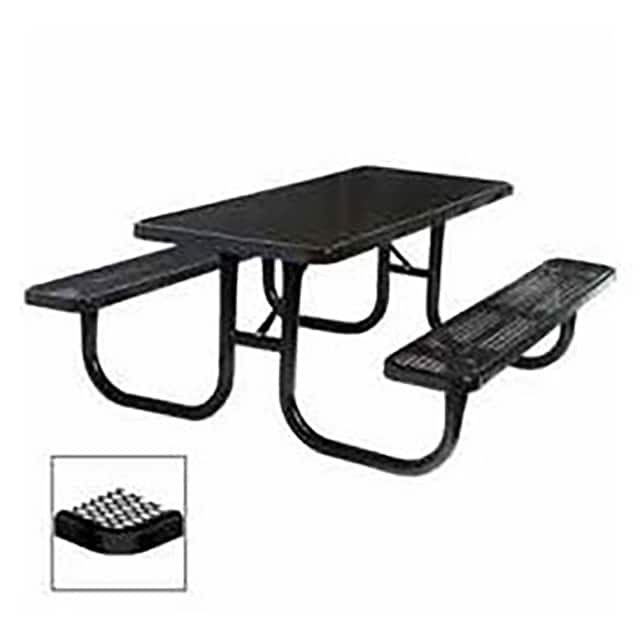PBK238-V8BK 8' EXTRA HEAVY DUTY PICNIC TABLE