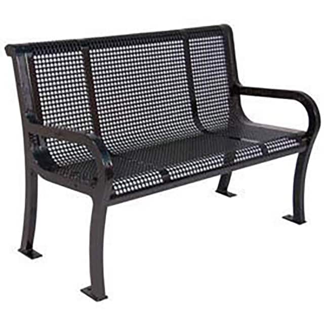 TBK954-P4BK 4' LEXINGTON BENCH, PERFORATED