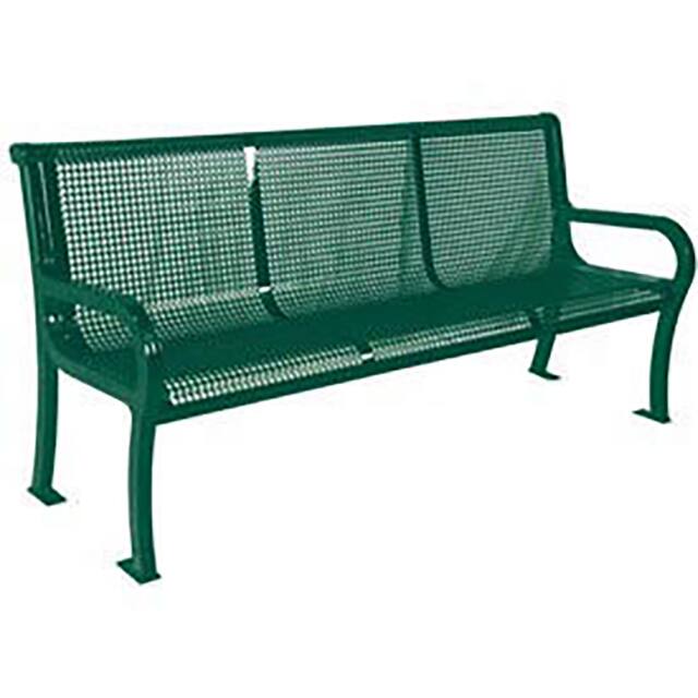 TG954-P6G 6' LEXINGTON BACKED BENCH W/ARMS