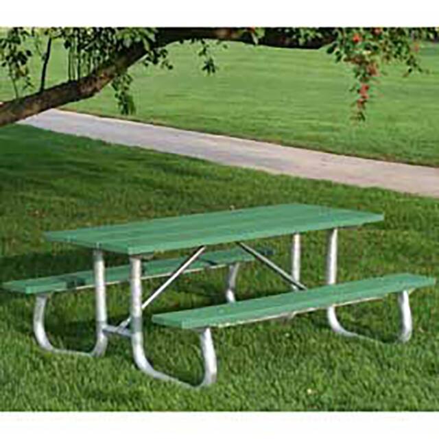 PB 8GREGFPIC 8' GALVANIZED FRAME PICNIC TABLE