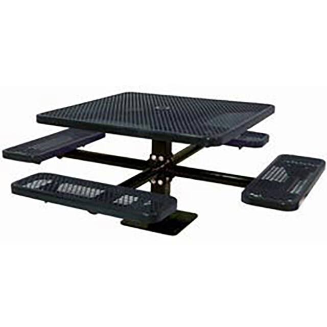 PBK338SM-VBK SINGLE PEDESTAL 46" SQUARE TABLE