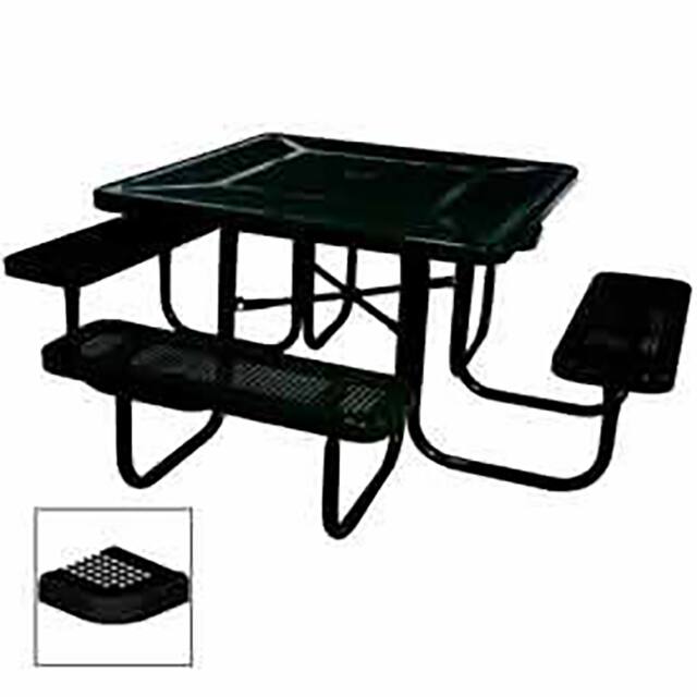PBK358-PBK 46" SQUARE TABLE, PERFORATED, CO
