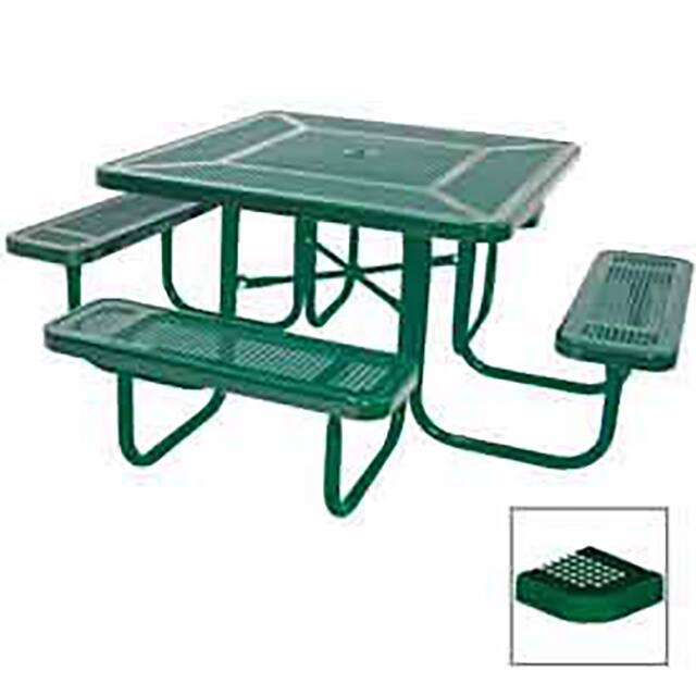 PG358-PG 46" SQUARE TABLE, PERFORATED, CO