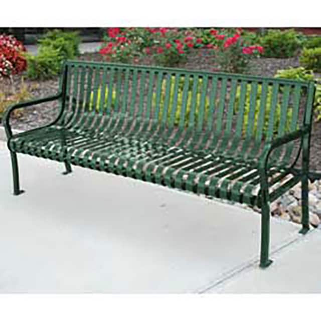 PB 6GREASP 6' ASPEN BENCH, STEEL, GREEN