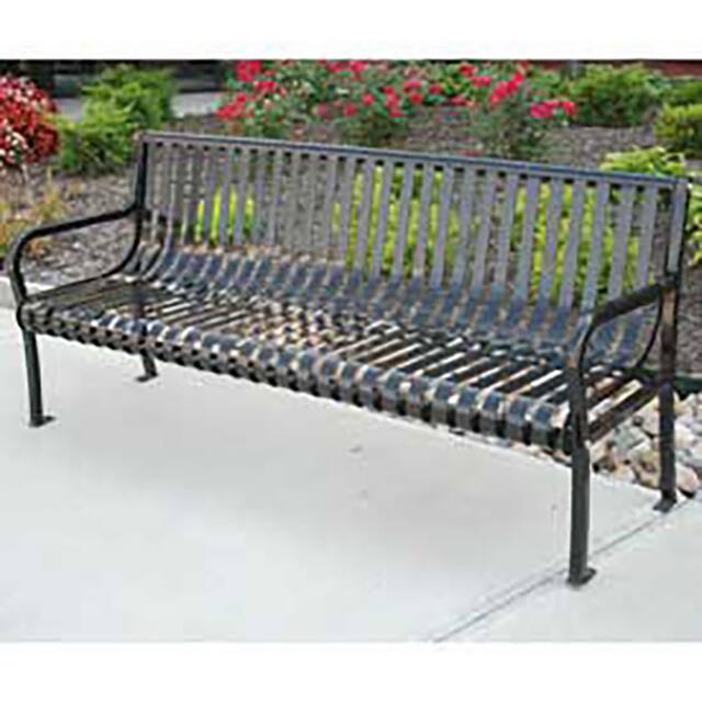 PB 6BLAASP 6' ASPEN BENCH, STEEL, BLACK