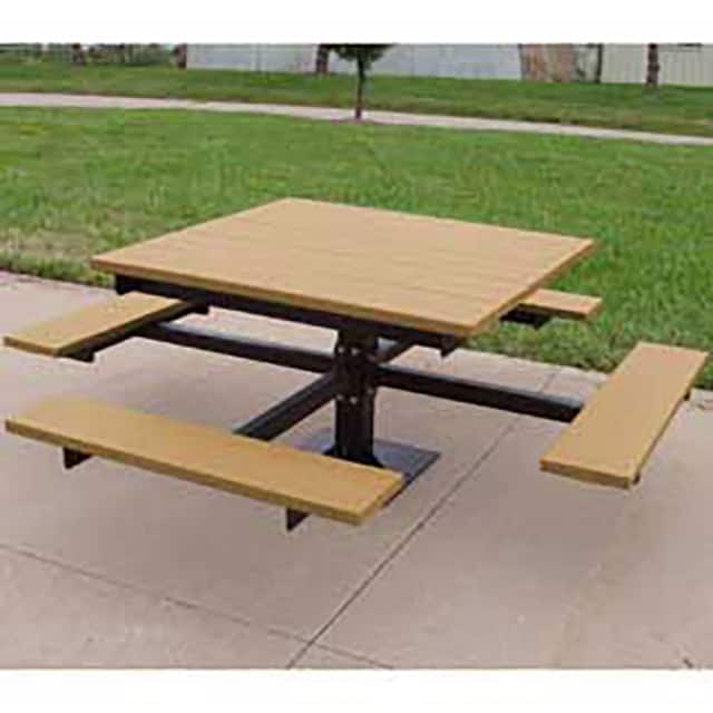 B264421 4' T-TABLE, RECYCLED PLASTIC