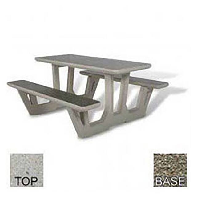 PT-58-POLI TAN-GRY 58" RECTANGULAR PICNIC TABLE, RI