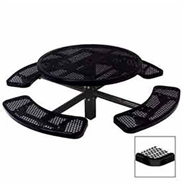 PBK338S-RDVBK SINGLE PEDESTAL 46" ROUND TABLE,