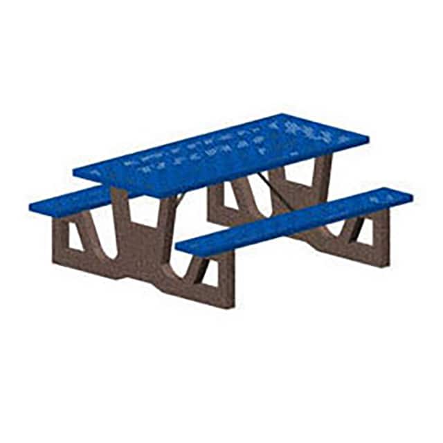 RT-M-8 gray/blue 96" GRAY CONCRETE TABLE FRAME, S