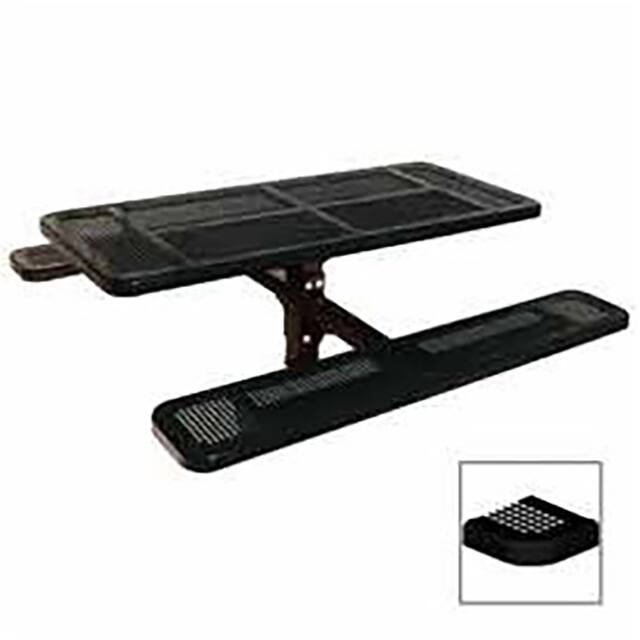 PBK337S-P6BK SINGLE PEDESTAL TABLE, INGROUND,