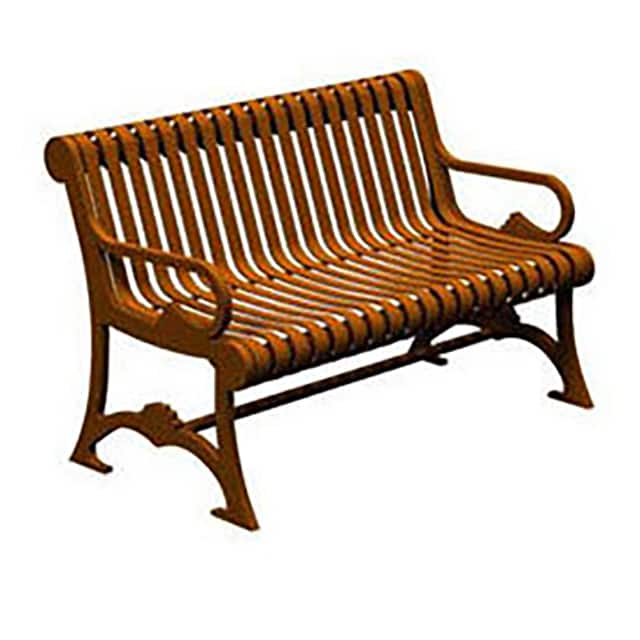 LB48 bronze LEMARS 48" METAL FRAME BENCH