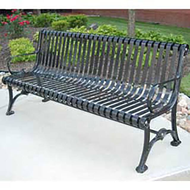 PB 6BLABLAIR 6' BLAIR BENCH, STEEL, BLACK