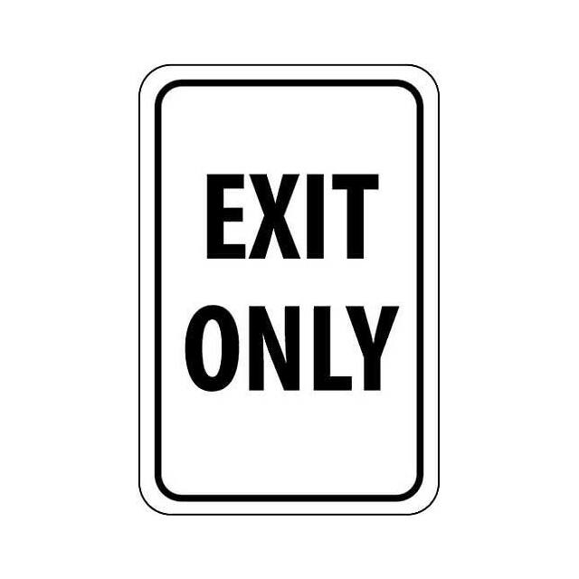 TM76G NMC TRAFFIC SIGN, EXIT ONLY, 18X