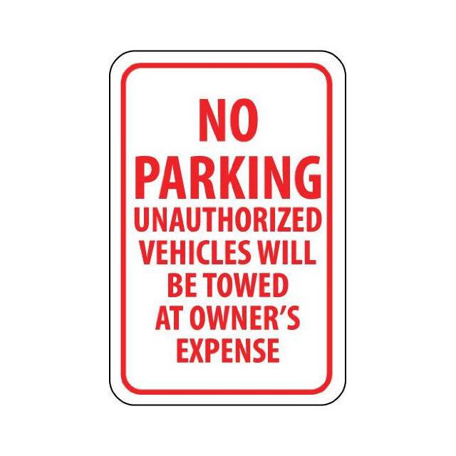 TM12G NMC TRAFFIC SIGN, NO PARKING UNA