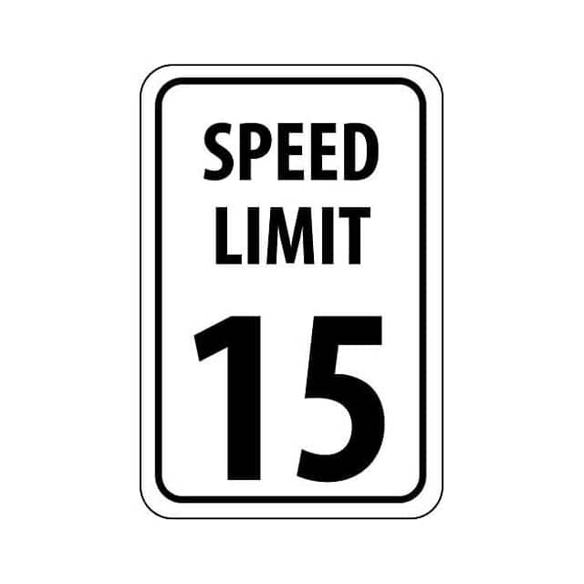 TM19H NMC TRAFFIC SIGN, 15 MPH SPEED L