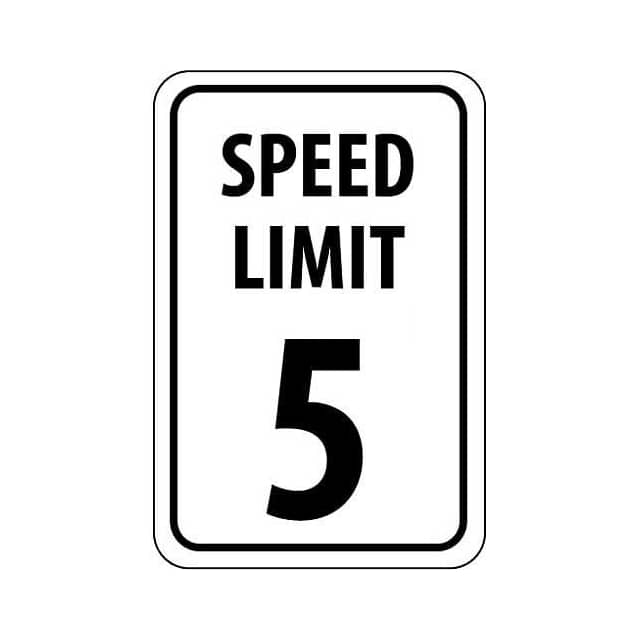 TM17J NMC TRAFFIC SIGN, 5 MPH SPEED LI