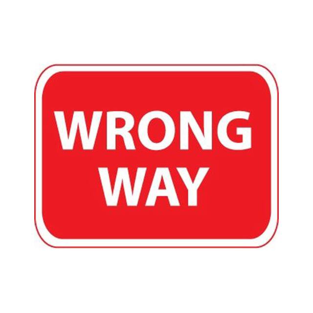 TM133J NMC TRAFFIC SIGN, WRONG WAY, 18X