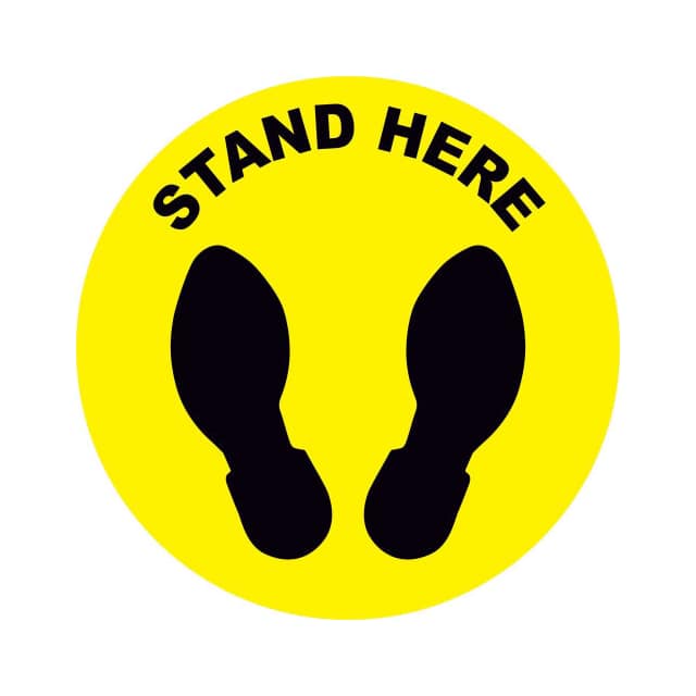 DSV-SIGN 36-SD-N 6'' ROUND STAND HERE SIGN N, VIN