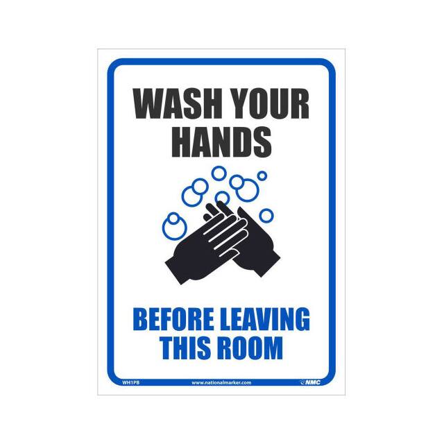 WH1PB 10X14" WASH YOUR HANDS BEFORE LE