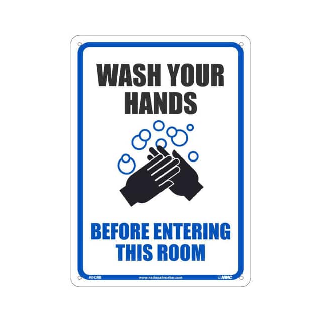 WH2RB 10X14" WASH YOUR HANDS BEFORE EN