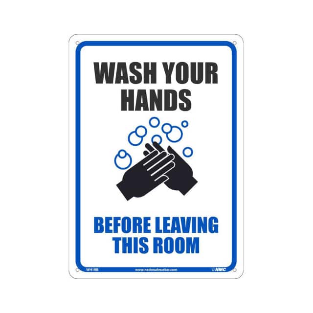WH1RB 10X14" WASH YOUR HANDS BEFORE LE