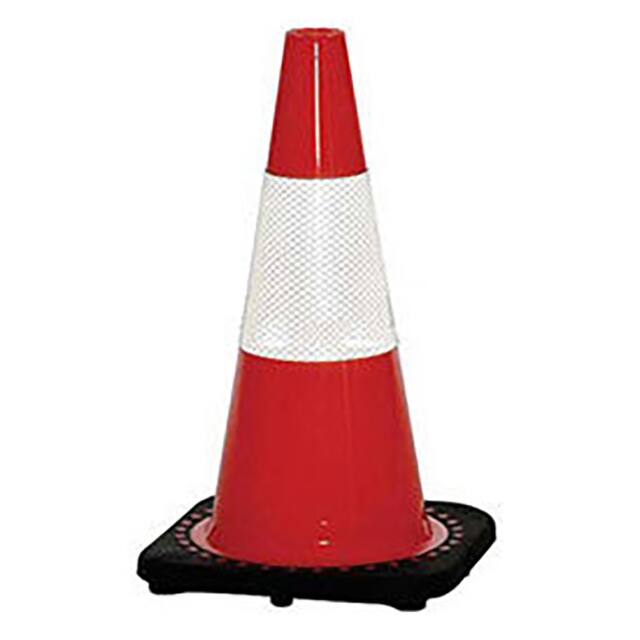 03-500-21 18" SOLID ORANGE CONE W/BLACK BA