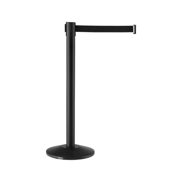 EK7100LG-M-black CROWD CONTROL STANCHION W/7-1/2'