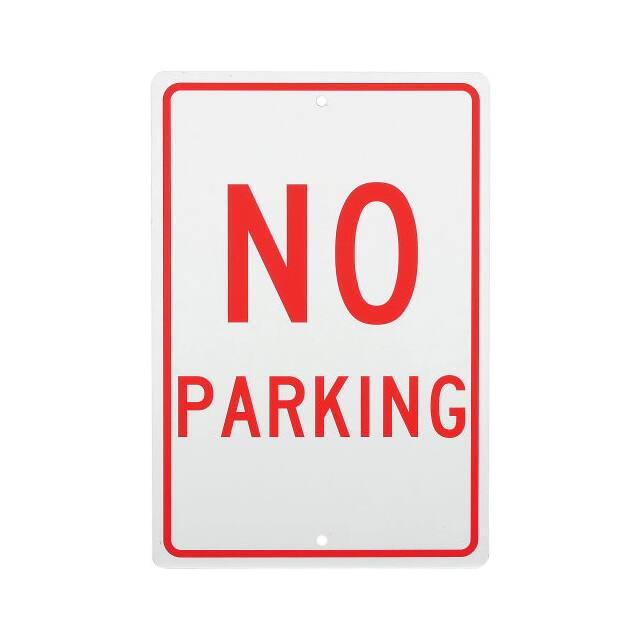 932139 NO PARKING ALUMINUM SIGN, .063MM