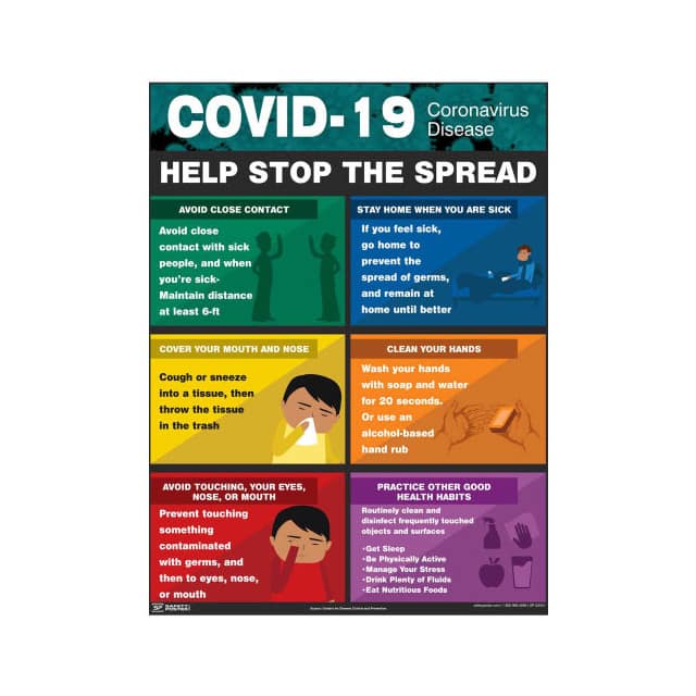 SP125301L 17X22" "HELP STOP THE SPREAD" SA