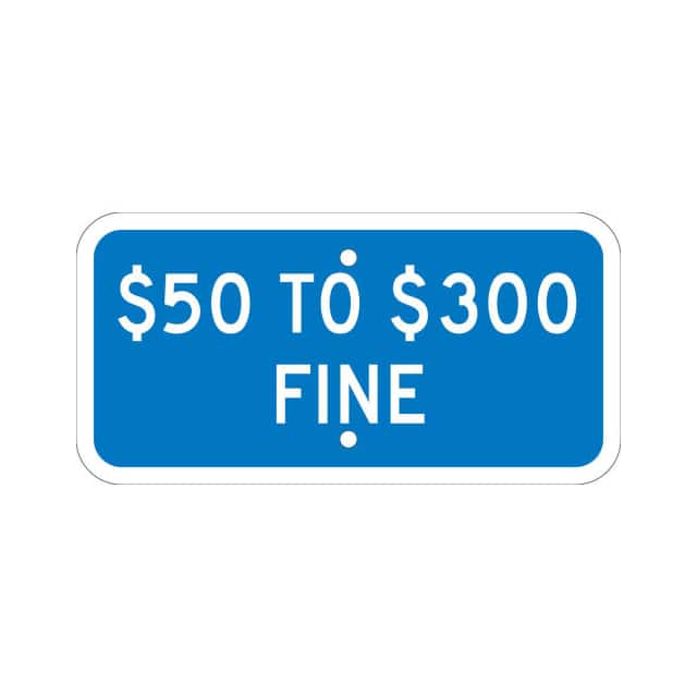 TMAS20J NMC TRAFFIC SIGN, $50 TO $300 FI