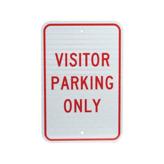 TM7J VISITOR PARKING ONLY, ALUMINUM S