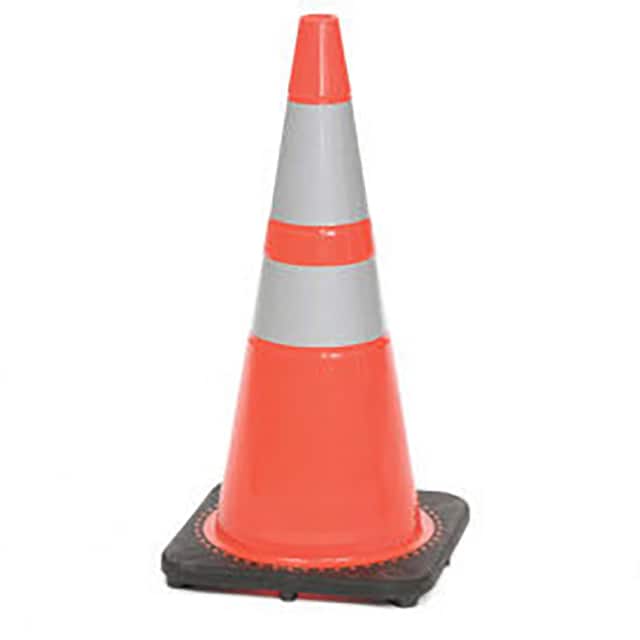 03-500-10 28" SOLID ORANGE CONE W/ BLACK B