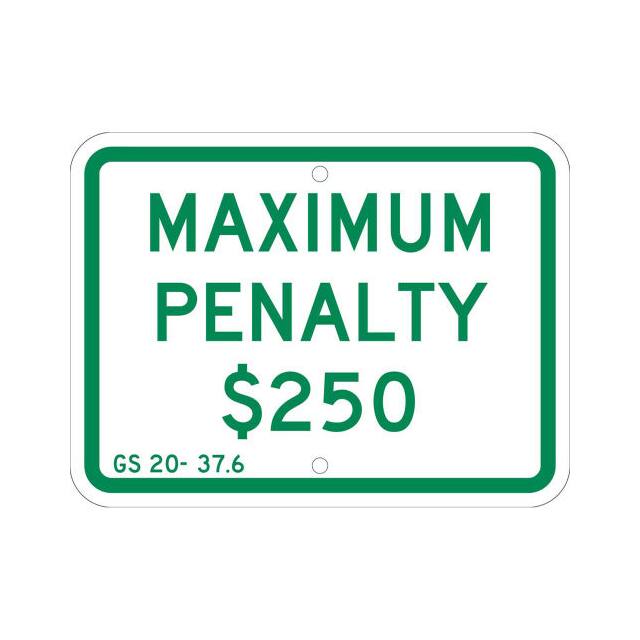TMAS15J NMC TRAFFIC SIGN, MAXIMUM PENALT