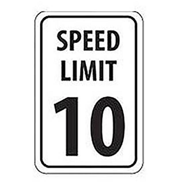 TM18H SPEED LIMIT 10 ALUMINUM SIGN, .0