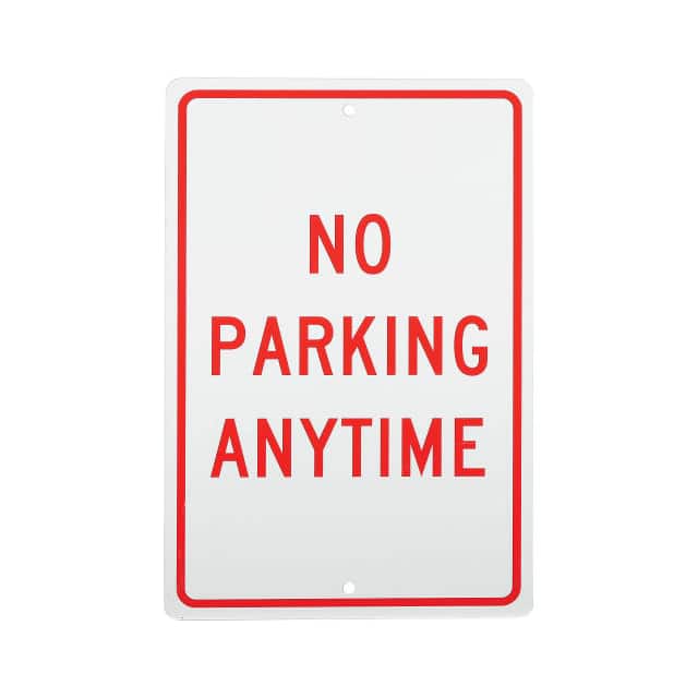 TM2H NO PARKING ANYTIME ALUMINUM SIGN