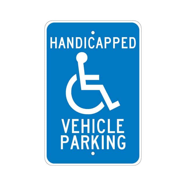 TM10J NMC ALUMINUM SIGN, HANDICAPPED V