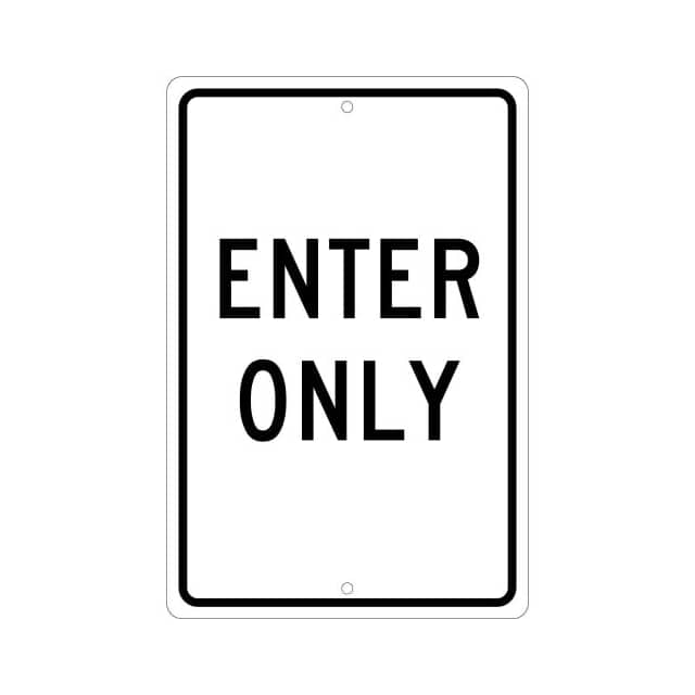 TM36H NMC ALUMINUM SIGN, ENTER ONLY, .