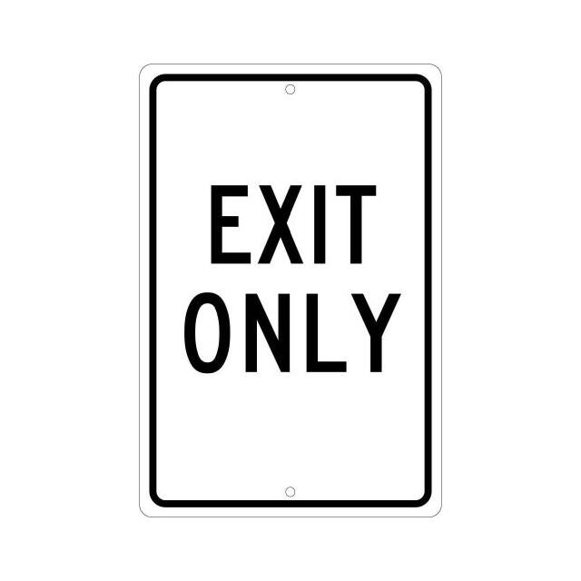 TM76H NMC ALUMINUM SIGN, EXIT ONLY, .0