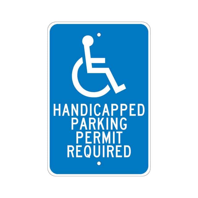 TM84J NMC ALUMINUM SIGN, HANDICAPPED P
