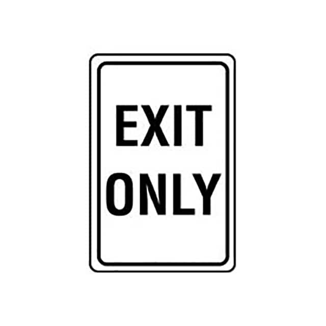 TM76J NMC ALUMINUM SIGN, EXIT ONLY, .0
