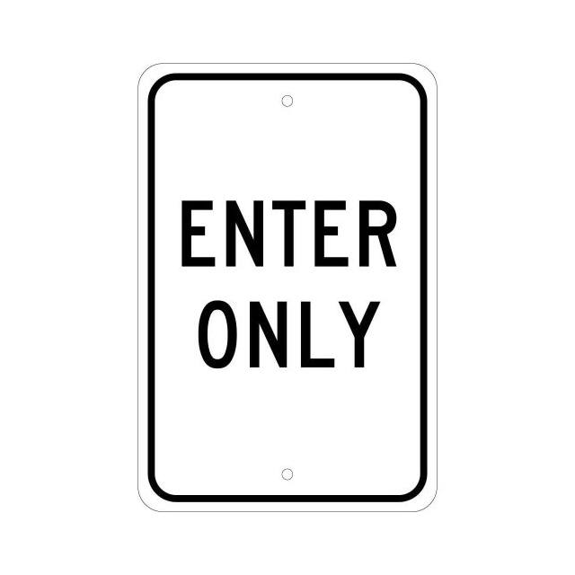 TM36J NMC ALUMINUM SIGN, ENTER ONLY, .