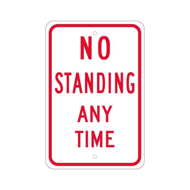 TM098J NMC TRAFFIC SIGN, NO STANDING AN