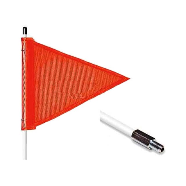 FS6-T-O CHECKERS 6' HEX BASE WARNING WHI