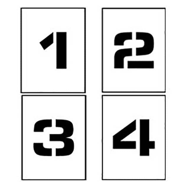 PMN4 4" SINGLE CHARACTER STENCIL, NUM