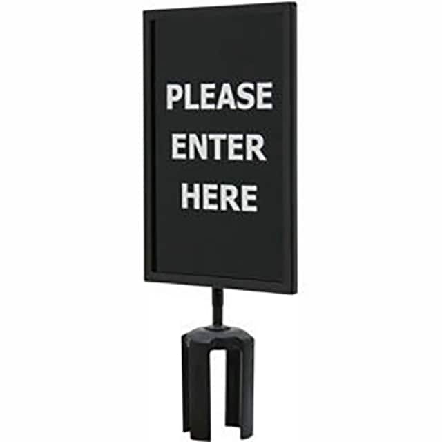 QWAYSIGN-7" X 11"-PLEASE ENTER HERE (BOTH SIDES) 7"X11" 1/4" ACRYLIC SIGN, BLACK,