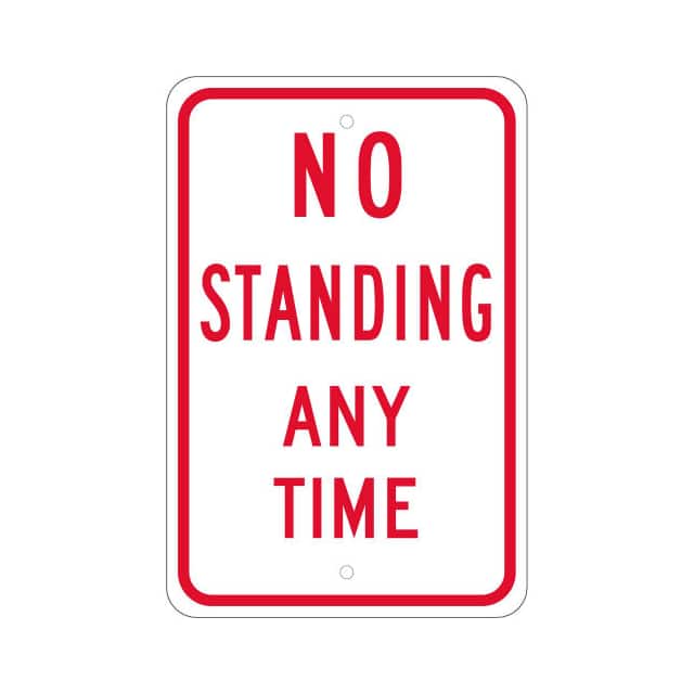 TM098K NMC TRAFFIC SIGN, NO STANDING AN