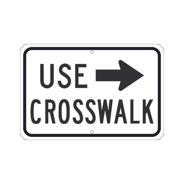 TM518K NMC TRAFFIC SIGN, USE CROSSWALK,