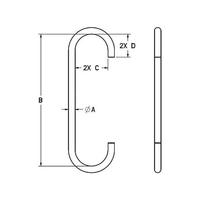 14209 M&W 3/8" S-HOOK, STYLE C